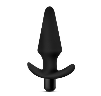 ANAL ADVENTURES PLATINUM SILICONE VIBRATING PLUG BLACK